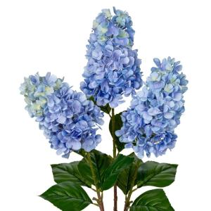3 stuks nepbloemen hortensia lichtblauw 73,9 cm hoge kunstmatige hortensia bloemen, zijden bloemen lange steel voor bloemstuk thuis boerderij kantoor hotel decoratie