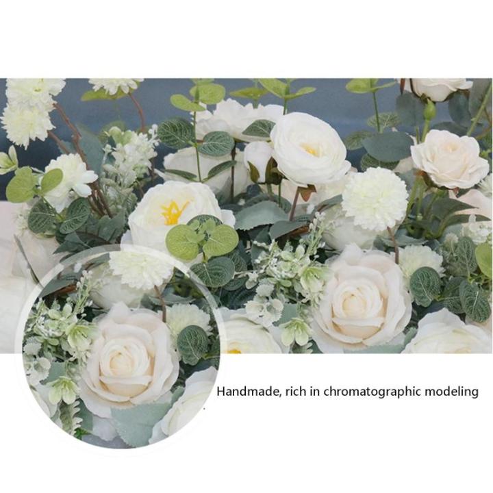Pastorale Dekoration, Blumenornamente, Künstliche Blumen, Wohnzimmer-Couchtischmöbel, Blumenornamente, 45 X 25 X 15 cm(Oranje)