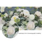 Pastorale Dekoration, Blumenornamente, Künstliche Blumen, Wohnzimmer-Couchtischmöbel, Blumenornamente, 45 X 25 X 15 cm(Yellow)