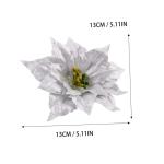 14 STK künstliche Blumen weihnachtsglitzerblumen dekorativ silberner Weihnachtsschmuck Rot Hochzeitsdekoration künstliche blüten Weihnachtsdekorationen dekorative Kunstblumen Sp