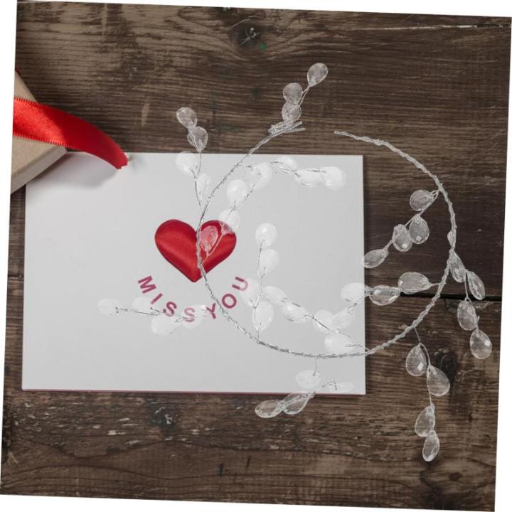 8 Stück Acryl Künstliche Blumenhandwerk Perlen Acryl Zweig Blütenknospen Zweig Hochzeit Party Heimdekoration Künstliche Ranke