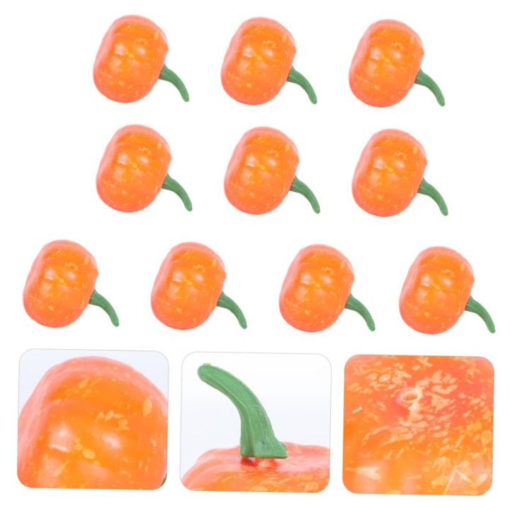 3 Sätze Künstlicher Kürbis Mini-kürbis-Ornamente Simulations-kürbis-Requisite Heimdekorationen Tischplatte Kleiner Kürbis Kürbis-dekor-Requisite Plastik Yellow 10 Stück * 3