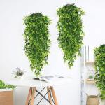 Hangende , bamboebladeren, 3 stuks, voor aan de muur, hangende planten, , , , hangend voor muur, binnen, buiten, balkon, tuin, bruiloft, decoratie