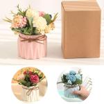 2 stuks kunstbloemen in pot, kunstbloemen, planten ter decoratie, hortensia, zijden bloemen, boeketten met keramische vaas, kunstplant, decoratie voor thuis, party, kantoor, bruilo