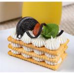 Fake Kuchen künstliche Kuchen 6 Stücke Künstliche Cookie Füllung Desserts Requisiten Simulation Kuchen Modell Für Shop-Display Realistisches Essen