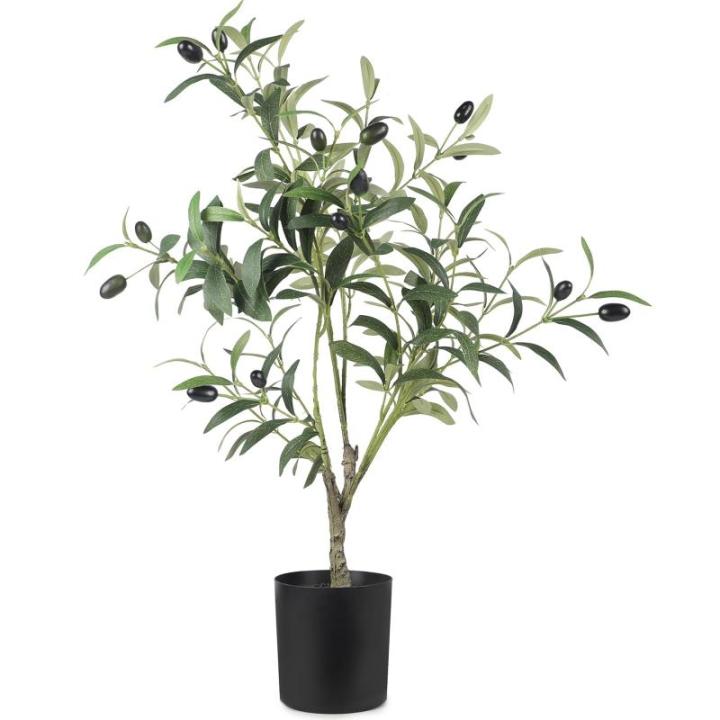 Kunstmatige olijfboom, 60 cm, , grote kunstolijfboom, kunstboom, ziet eruit als echt voor woonkamer, slaapkamer, kantoor, decoratie