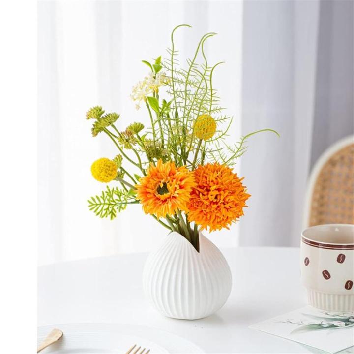 Kunstblumen Künstliche Blumenpflanzen im Topf, gefälschte Blumenornamente, moderner Luxus-Heimdekorationsstil, Keramikvase, Pflanzendekoration für jeden Anlass