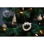 Kerstboom sieraden - stro hanger - 30-delige set - kerstboomhanger van natuurlijk materiaal