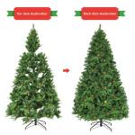 Kunstkerstboom met led-lichtkettingen, kerstboom met verlichting, 210/225/240 cm, groen