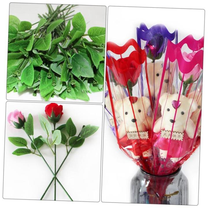 200 STK Rosenstiel Hochzeitsstraußdraht künstliche Blumen in großen Mengen künstliche blüten Artificial künstliche Rosen künstlicher Pflanzenstamm Blumenstieldraht Draht.