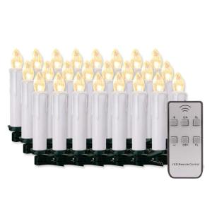 20/30/40/50/60 stuks LED-kaarsen, LED-kerstverlichting, draadloze dimbare kerstverlichting, vlamloze kerstkaarsen voor de kerstboom, kerstdecoratie, bruiloften, verjaardagen, feest
