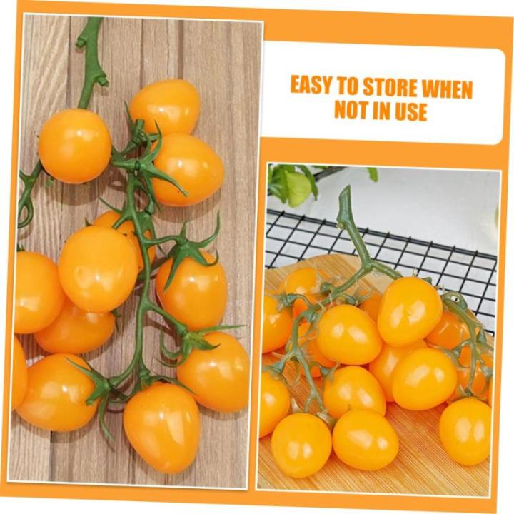 5st Simulierte Kleine Tomaten Lebensechte Gefälschte Kirschtomaten Simulation Kirschtomaten Requisiten Für Die Obstfotografie Dekore Aus Künstlichen Früchten Schaum Yellow