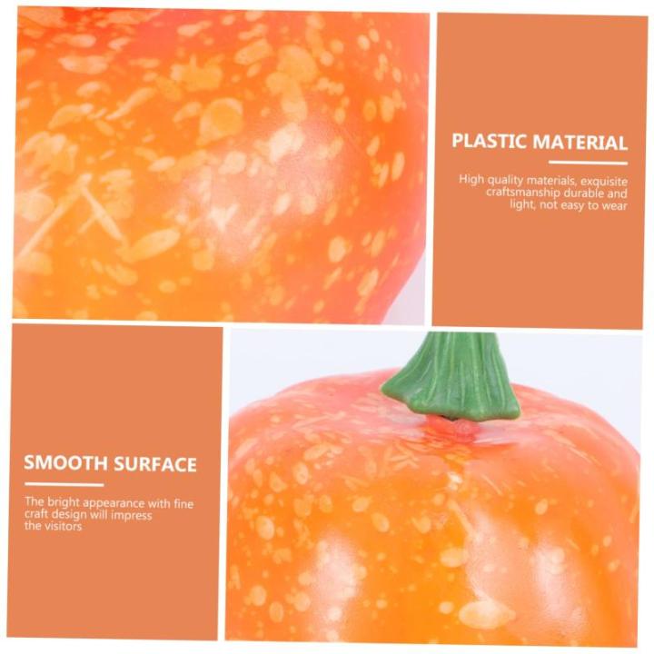 3 Sätze Künstlicher Kürbis Mini-kürbis-Ornamente Simulations-kürbis-Requisite Heimdekorationen Tischplatte Kleiner Kürbis Kürbis-dekor-Requisite Plastik Yellow 10 Stück * 3
