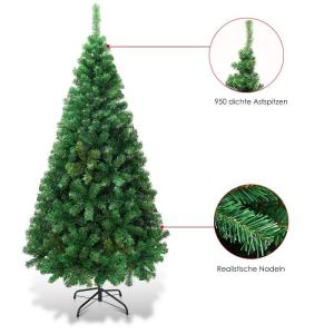 Kunstkerstboom met metalen standaard 150 cm/180 cm/210 cm/240 cm groen 210cm groen