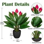 Kunstplant als echte kunstplant, decoratieve plant Calathea, struikachtig met 22 bladeren in kunststof pot, kamerplant, hoogte 43 cm, groen