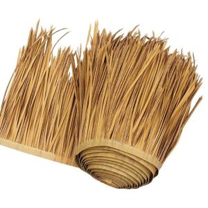 Tiki Strohrolle Künstliche Mexikanische Palmenstrohrollen Wiederverwendbare Tiki-Bar Duck Boat Jalousien Palapa Strohdach (Color : Straw Yellow, Size : 0.5x2m/1.6x6.5ft)