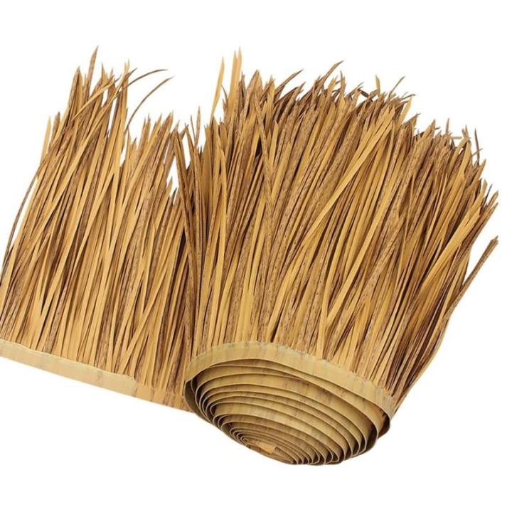 Tiki Strohrolle Künstliche Mexikanische Palmenstrohrollen Wiederverwendbare Tiki-Bar Duck Boat Jalousien Palapa Strohdach (Color : Straw Yellow, Size : 0.5x2m/1.6x6.5ft)