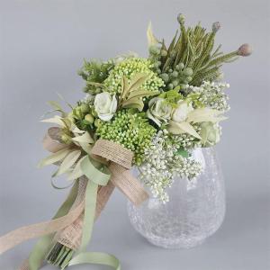 Hochzeitsstrauß for die Braut mit künstlichen Blumen, künstliche Blumen, Dekorationen for Hochzeitsblumenarrangements, Dekorationsgeschenk, künstlicher Blumenstrauß zur Dekora