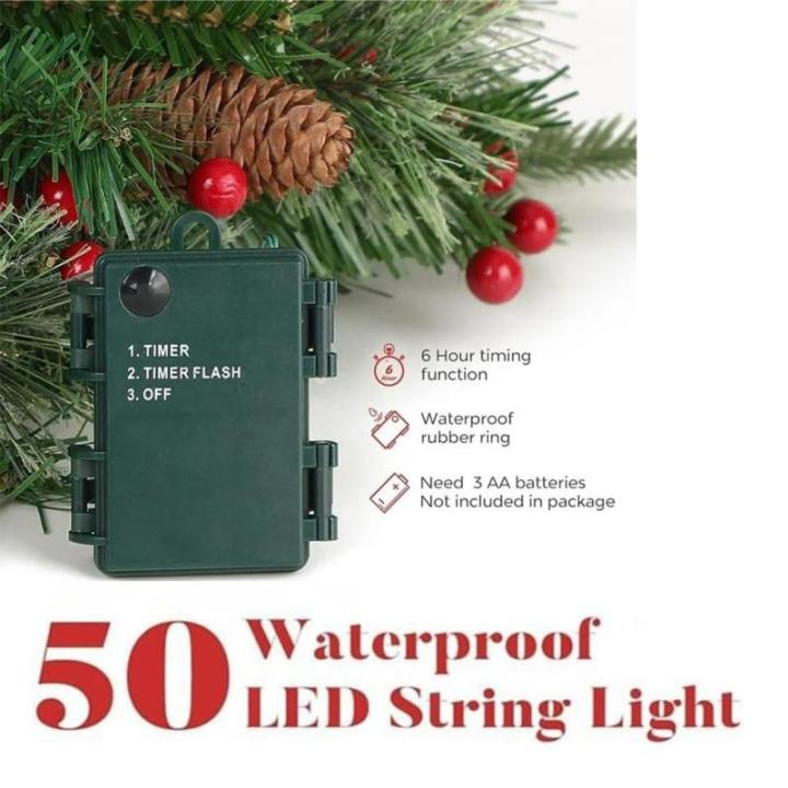 Weihnachtspflanzgefäßfüller, 40 cm künstlicher Weihnachtspflanzgefäßfüller mit Lichtern, künstlicher beleuchteter Weihnachtspflanzgefäßfüller, Weihnachtsfest-Weihnachtsd