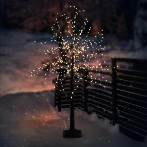 Led-boom 120 cm met 480 warmwitte leds, kunstkerstboom, lichtboom met stervormige lampen, decoratieve boom voor Kerstmis, flexibele takken, kerstdecoratie voor binnen en buiten, IP