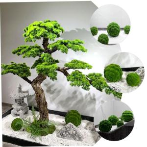 2St Einkaufszentrum Layout Mooskugel Living Room Decoration Garden Decor grüne dekorative Kugeln Moos Dekorationen Mooskugeln dekorative moosige Kugel DIY blumenkunst versorgung