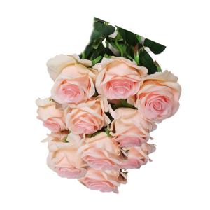 Realistische künstliche Rosensträuße für Küche, Garten, Hochzeit, Tafelaufsatz, Dekoration, 12 Stück
