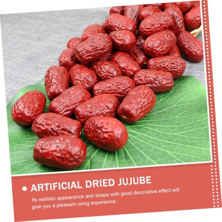 1 Satz Simulierte Jujube Hochzeitsdeko Hochzeits Dekoration Hohzeitdeko Easy Putz Modell Mit Fruchtdatteln Jujube-ausstellungsformen Künstliche Früchte Falsches Datum PVC 30st