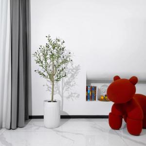 Kunstolijfboom, 120 cm, grote olijfboomplant, nep plastic planten in pot, kunstboom voor woonkamer, slaapkamer, kantoor, decoratie, tuin
