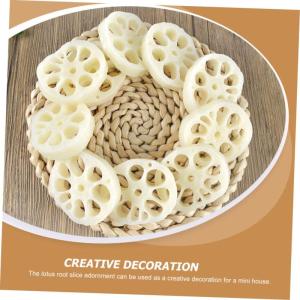 1 Satz Modell Der Lotuswurzelscheibe Mini-Food-Spielzeug Kinder Mini Dekor Mini-hausdekoration Kinder Dekor Kinderspielzeug Mini-Essen Mini-dekor Puppenzubehör PVC 4 Stück