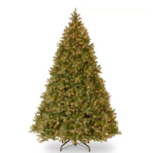7Ft Vorbeleuchteter künstlicher Weihnachtsbaum aus voller Tanne, Weihnachtsdekoration mit Zweigspitzen, Einfache Montage, Zusammenklappbarer Metallständer,XL