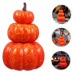 4 Stück Schaumkürbis Gestapeltes Kürbisdekor Kürbisse Im Herbst Ernten Kürbis Im Herbst Lebensechte Thanksgiving-kürbisse Simuliertes Kürbismodell Halloween-kürbis-Ornament
