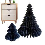 Papieren kerstboom, decoratief kunsthandwerk met meerlaagse splitten, kerstdecoratie om te knutselen, tafelopzetstuk van papier, ideaal voor het creëren van een feestelijke sfeer 