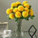 Kunstblumen Künstliche Hortensien in Einer Glasvase – lebensechtes Blumenarrangement aus Seide für die Elegante Innendekoration im Wohnzimmer für jeden Anlass
