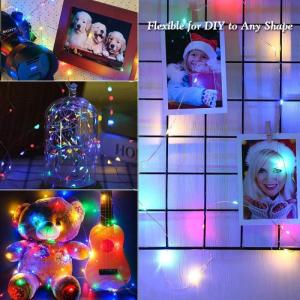 Kleurrijke Outdoor Kerstverlichting 10M 100 LEDs Koperdraad Lichtgevende Kettingen Indoor Waterdicht 8 Modi Lichtgevende Garland Fairy Lights Decoratief voor Kerst Tuin Home Party 