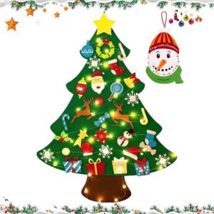 Kid Felt Christmas Tree | Wall Art Decor | Christmas Tree Wall Decor | Felt Christmas Tree | Christmas Tree For Kids Interactive Fun For Children's Rooms, Bedrooms, Dormitories