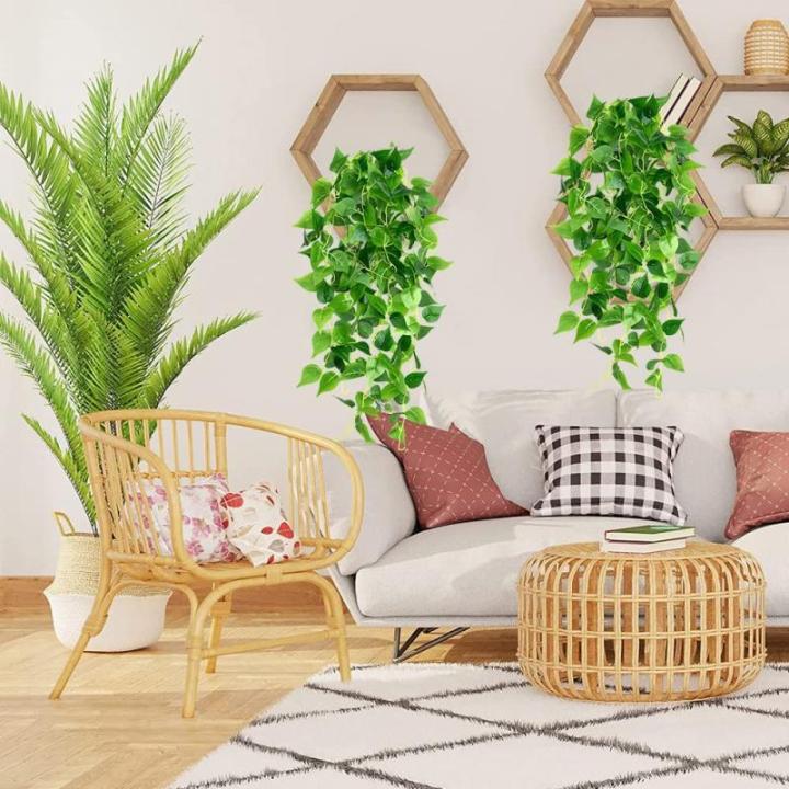 , 2 stuks, hangende , 105 cm, kunststof planten voor binnen en buiten, balkon, bruiloft, tuin, wanddecoratie