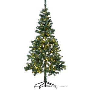 Kerstdecoratie: kerstboom met vloerstandaard, 180 cm, 364 takken, 240 leds (kunstkerst led, dennenboom)
