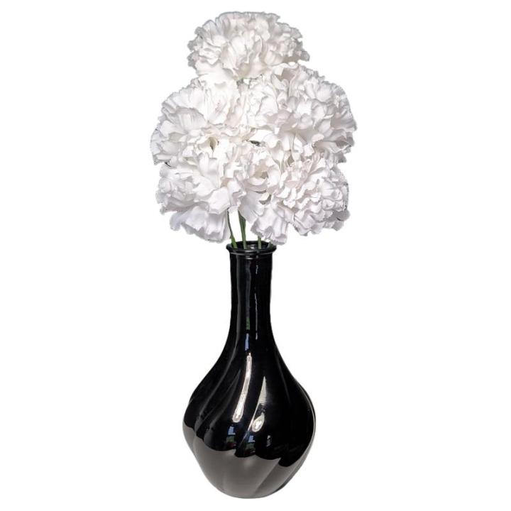 Kunstbloemen in pot decoratie woning moderne decoratie woonkamer, cadeau, 32cm, zwart grijs