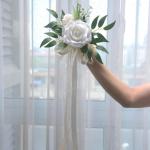 6 Stück Hochzeitszeremonie Ornamente Raffinierte Stuhlverzierungen Mit Künstlichen Blumen Kirchenbänken Blumen