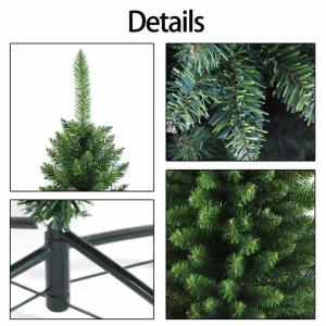 Grüner künstlicher Bleistift-Weihnachtsbaum, schlanker Weihnachtsbaum, Weihnachtskiefern mit soliden Metallbeinen, perfekt for Zuhause, Geschäfte und Feiertagsdekoration, einfac