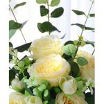Kunstblumen Elegante künstliche Pfingstrosen aus Seide für Hochzeitssträuße und Tafelaufsätze – Tafelaufsatz-Arrangements für die Partydekoration für jeden Anlass