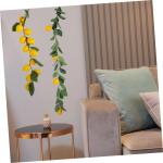 4 Stück Simulation Zitronenrattan Girlandenschmuck Sommerkranz vor der Haustür kunstplflanze Artificial Plant Eukalyptusgirlande Dekor willkommene Türgirlande Sommergirlande Yel