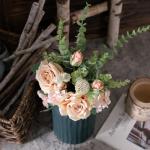 Kunstbloemen, rozen, roze roos, kunstbloemen, zijden bloemen, boeket, boeket voor huis, keuken, tafel, centerpieces, bruiloft, arrangenment, binnen en buiten, decoratie