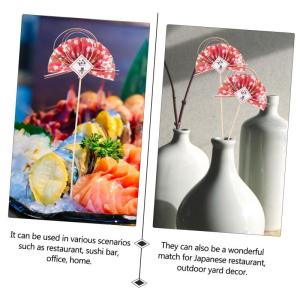 2St Blumenstab würfelunterlage einhelll LEDs Leuchtmittel lichtwärts Beliebt DIY-Fan-Pick 2022 Cupcake-Picks Material für Blumenarrangements fächerförmiges Dekorpick Plastik 