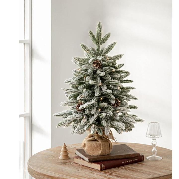 Mini-Weihnachtsbaum aus PE, gemischt, für den Schreibtisch, Weihnachtsbaum, Schneebaum, Ornament, Party-Ankleide, luxuriöses Weihnachtszubehör (Farbe: B, Größe: 45 cm)