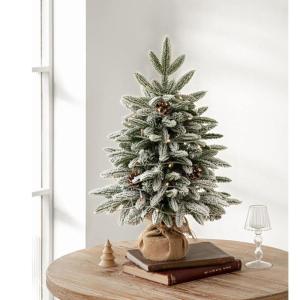 Mini-Weihnachtsbaum aus PE, gemischt, für den Schreibtisch, Weihnachtsbaum, Schneebaum, Ornament, Party-Ankleide, luxuriöses Weihnachtszubehör (Farbe: B, Größe: 60 cm)