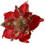 Glitzernder Weihnachtsstern, Weihnachtsbaumschmuck, hängende Dekoration für Weihnachtsbaum, Hochzeit, Party, Kranz, Dekoration (rot)