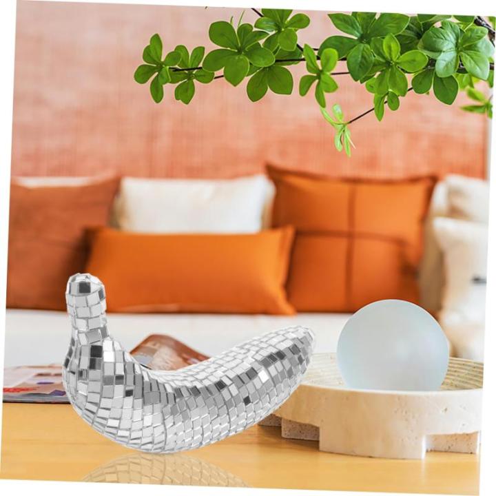 5St Disco-Banane innerspace The Office versilbern Geschenkeidee Decor Disco-Licht Bananenfigur für den Tisch Hochzeitsdekoration Disco-Party gefallen Bananendekor für zu Hause Gl