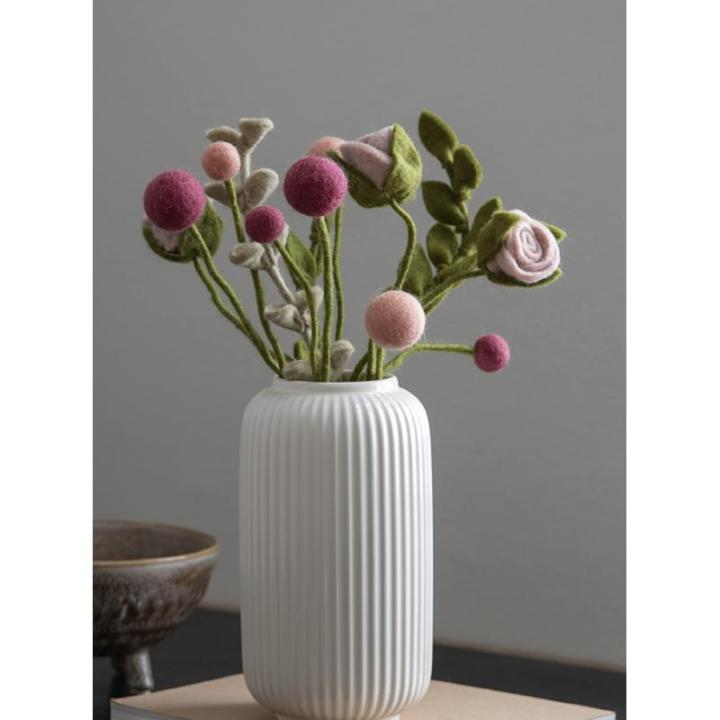 - Vilten bloemen boeket bloemen van vilt - boeket - Fair Trade - handgemaakt (rozenrood)