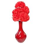 Kunstbloem in vaas, rood, 32 cm